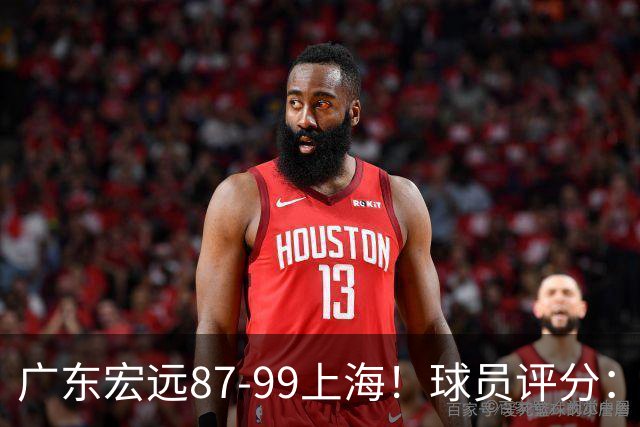 广东宏远87-99上海！球员评分：2人满分，2人良好，4人不合格